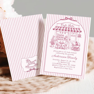 Invitation Cafe Branché Bebe Café Français Baby Shower