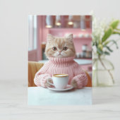 Invitation Café Cat Moment (Debout devant)