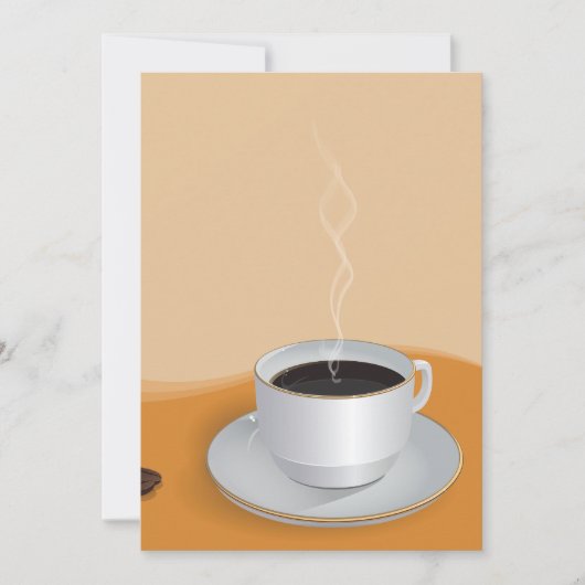 Invitation Café chaud vapeur (Devant)