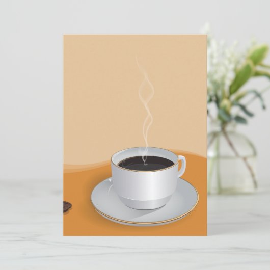 Invitation Café chaud vapeur (Debout devant)