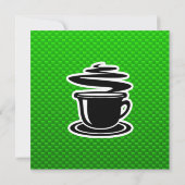 Invitation Café chaud ;Vert (Dos)