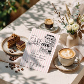 Invitation Café Chic Parisien Bébé Baby Shower Français