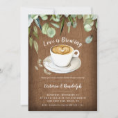 Invitation Café Couples Thématiques Douche nuptiale Invitatio (Devant)