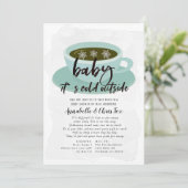 Invitation Café Cup Baby Son Baby shower froid par la poste (Debout devant)