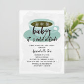 Invitation Café Cup Baby Son froid dehors Baby shower (Debout devant)