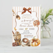 Invitation Café d'automne Quelque chose de sucré brasse Baby  (Debout devant)