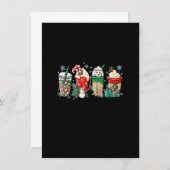 Invitation Café de Noël pour femmes sucré hiver confortable C (Devant / Derrière)