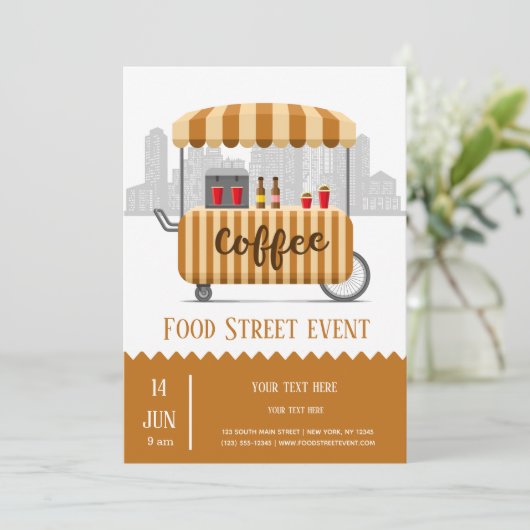 Invitation Café de rue (Debout devant)