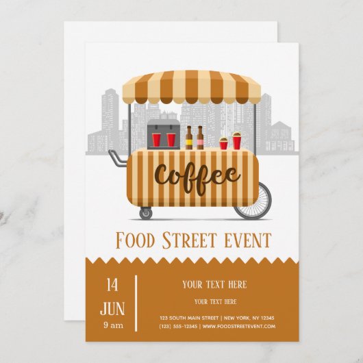 Invitation Café de rue (Devant / Derrière)