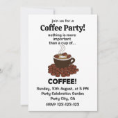 Invitation café drôle pour les amateurs de café (Devant)