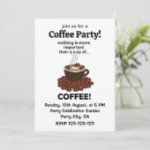 Invitation café drôle pour les amateurs de café (Debout devant)