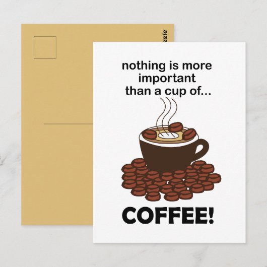 Invitation café drôle pour les amateurs de café (Devant / Derrière)