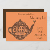 Invitation Café du café du café du matin du thé (Devant / Derrière)