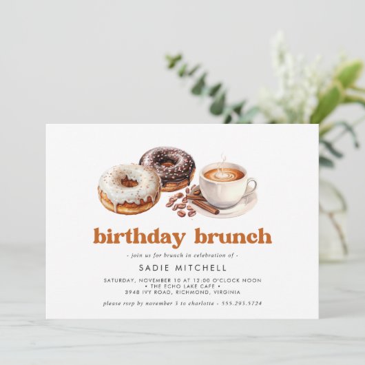 Invitation Café et beignets | Amusement N'Importe Quel Âge An (Debout devant)