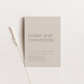 Invitation Café et connexions Simple Beige Business