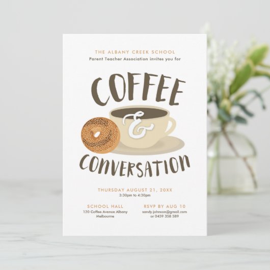 Invitation Café et conversation (Debout devant)