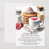 Invitation Café et crêpes de la Saint-Valentin sur mesure (Devant / Derrière)