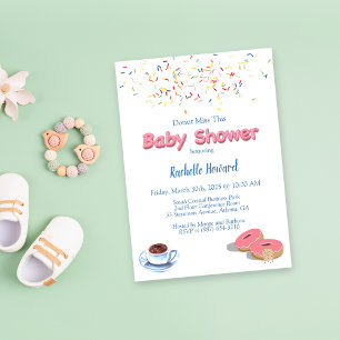 Invitation Café Et Donut Saupoudrent Le Baby shower