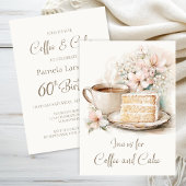 Invitation Café et gâteau 60e anniversaire