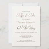Invitation Café et gâteau 65e anniversaire (Dos)