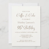 Invitation Café et gâteau 95e anniversaire (Dos)