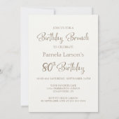 Invitation Café et gâteau Brunch 80e anniversaire (Dos)