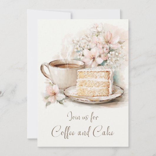 Invitation Café et gâteaux 18e anniversaire (Devant)