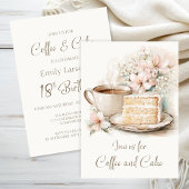 Invitation Café et gâteaux 18e anniversaire