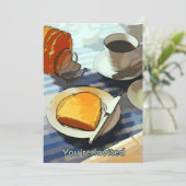 Invitation Café et pain grillé (Debout devant)