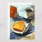 Invitation Café et pain grillé (Devant / Derrière)