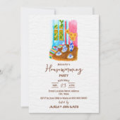 Invitation Café Floral Rustique Réglage Ménage (Devant)