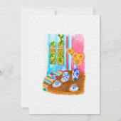 Invitation Café Floral Rustique Réglage Ménage (Dos)