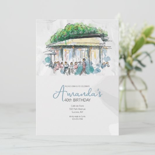 Invitation Café français (Debout devant)