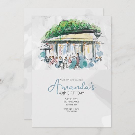 Invitation Café français (Devant / Derrière)