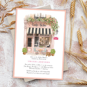 Invitation Cafe Français Parisien Bonjour Bebe Baby Shower 