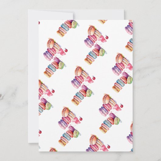 Invitation Café français rose Thé fête d'anniversaire (Dos)