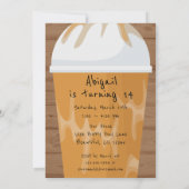 Invitation Café glacé chic tendance fête d'anniversaire en bo (Dos)