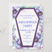 Invitation Café, Halloween floral (Devant)