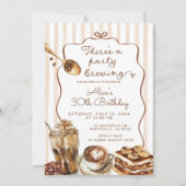 Invitation Café Il y a une fête à brasser Anniversaire (Devant)