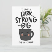 Invitation Café Lover Dark Strong Et Big Cup De Café (Debout devant)