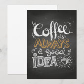 Invitation Café Lover Pour Une Bonne Idée (Devant / Derrière)