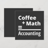 Invitation Café + Math = Comptabilité (Devant / Derrière)
