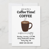 Invitation Café Me Rend Heureux Café (Devant)