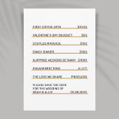 Invitation Café Menu Plaisir unique Enregistrer la date Invit