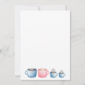 Invitation Café moderne Thématique Cute 2e Bébé Parsemé (Dos)