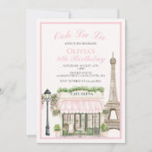 Invitation Café Parisien Anniversaire Paris (Devant)