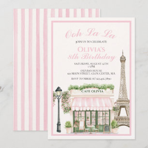 Invitation Café Parisien Anniversaire Paris