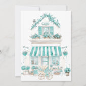 Invitation Café parisien Bonjour Bebe Baby shower à thème (Dos)