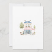 Invitation Café parisien Fête des mariées après-midi (Dos)