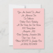 Invitation Café-restaurant à la mode Brunch Afternoon Tea (Dos)